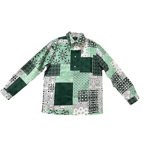 Classic Fashion Bandana Print Breathable 100% Cotton Twill Fabric Over <b>Shirt</b> Casual <b>Shirts</b> for Men Indian Manufacturer Wholesale - Product Image 1