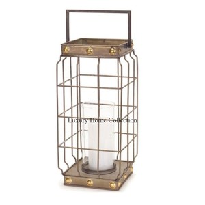 Ensemble de 2 bougies de luxe fabriquées à la main lanterne pièce maîtresse Design vintage bougie présentoir décoratif et fournitures de foudre - Product Image 4