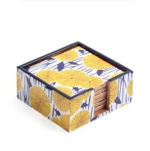 Posavasos de madera de calidad superior de forma cuadrada, posavasos duradero ecológico Natural para encimera de mesa, artículos fríos y calientes - Product Image 6