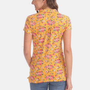 Camiseta Polo Estampada para Mujer de Primera Calidad, Tejido Transpirable, Camiseta Polo Estampada para Mujer de Uso Diario - Product Image 3