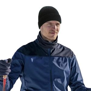 Unisex Winter <b>Beanies</b> Men's Thickened Fleece Knitted Hat <b>Waterproof</b> Fabric Warm Solid Color Elastic Ear Design for Outdoor - Product Image 6