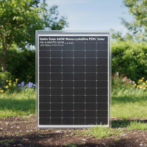 แผงโซลาร์เซลล์โมโนคริสตัลไลน์ PERC ยี่ห้อ Gokin Solar รุ่น GK-4-66HTBD-620M กำลังไฟ 660 วัตต์ พร้อมกระจกปิดด้านหน้า - Product Image 3