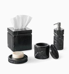 Ensemble de salle de bain minimaliste en résine cinq pièces facile à nettoyer - Product Image 1