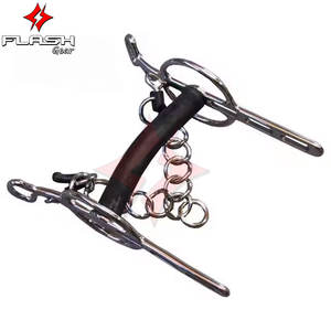 Brocas de rodillo de cereza de 2 ranuras Liverpool para conducción de caballos de alta calidad, broca de mordaza holandesa de Liverpool, acolchado suave de acero inoxidable - Product Image 4