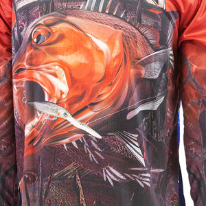 Camiseta Polo de pesca de manga larga personalizada profesional al por mayor secado rápido transpirable con protección UPF 50 - Product Image 4