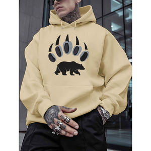 Sweat-shirt à capuche pour homme - Imprimé - Pull à capuche en velours doux pour l'automne/hiver/printemps - Streetwear surdimensionné - Quotidien et formel - Product Image 3