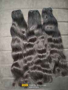 Extensions de cheveux humains de temple indien, naturelles, bouclées et rebondissantes, non traitées, style ondulé, prix bas, matière première - Product Image 5