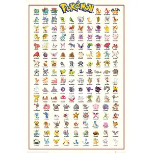 Póster de Estilo Moderno con Personajes de Pokémon Kanto # 001-151) para decoración de paredes - Product Image 3