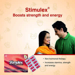 Cápsulas Dabur Stimulex para el Bienestar Sexual, Tira de 10 Unidades, Mejora el Rendimiento Masculino, Aumenta la Energía, la Fuerza y la Confianza - Product Image 1