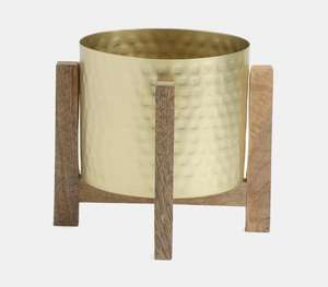 Ensemble de 3 pots à fleurs galvanisés de luxe pour jardin, design élégant, décoration de fête, hôtel - Product Image 3