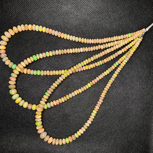 Perles Ethiopiennes Welo Opal Smooth Rondelle 6mm Perles de pierre naturelle en vrac - Product Image 5