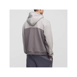 Venta al por mayor de ropa informal de invierno personalizado de gran tamaño 100% algodón bloque de color cremallera Sudadera con capucha para los hombres de talla grande hip hop Hombre Sudaderas con capucha - Product Image 3