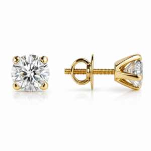 Pendientes Solitarios de Diamante Cultivado en Laboratorio, Corte Martini, Oro de 9K, para Compromiso, Disponibles en Oro Rosa, Oro Blanco y Oro Amarillo - Product Image 1