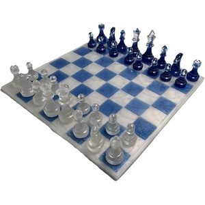Boîte de rangement en marbre pour jeu d'échecs |   Échiquier en pierre noire et blanche fait main |   Jeu de stratégie classique pour adultes et enfants |   Modèle de fleur - Product Image 1