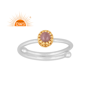 Handmade Design Fine Sterling Silver Natural Chocolate Moonstone Gemstone <b>Adjustable</b> <b>Ring</b> Jewelry Manufacturer - Product Image 1
