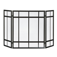 Paravent de cheminée moderne en fer forgé européen, panneaux muraux ignifuges noirs pour poêle à bois, accessoires pour poêle à bois