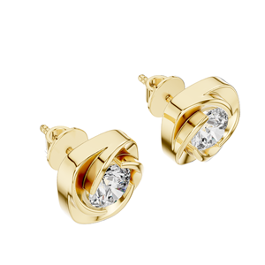 ต่างหูเพชร 1.8 กะรัต เพชร CVD คุณภาพ VVS-VS-EF ในทอง 18KT, 14KT, 10KT และเงิน 925  มอยส์ซาไนต์ สีโรสโกลด์ สีเหลือง สีขาว - Product Image 5
