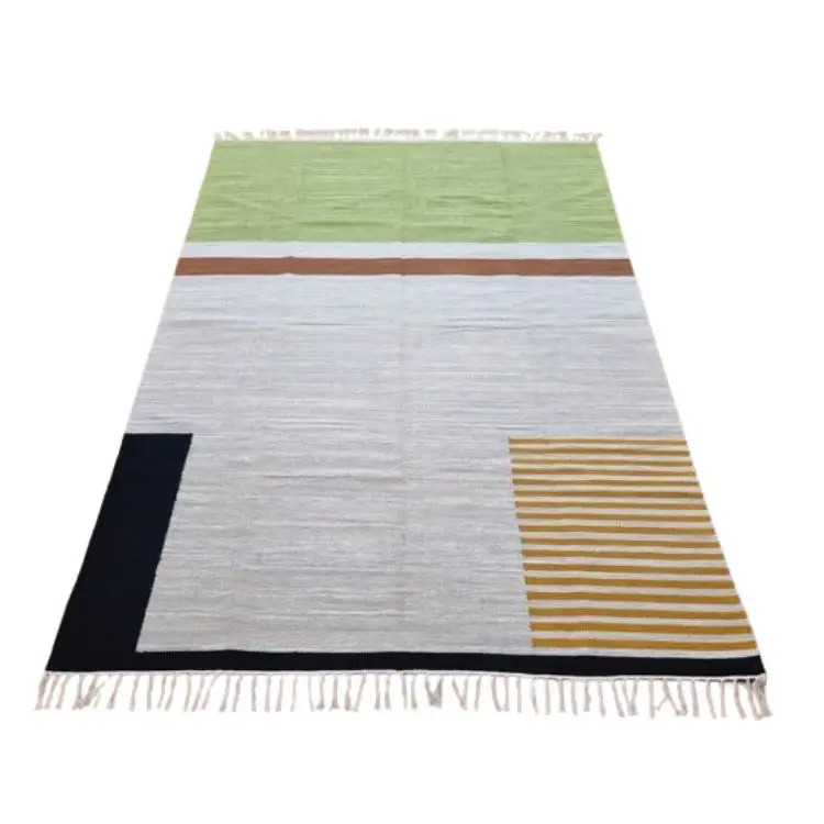 Tappeto di cotone cavallo intrecciato a mano in cotone 100% di qualità Premium ricamato intrecciato a mano tappeto da soggiorno in vendita