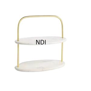 Modern Stylish Metal Shiny Polished Cake Stand <b>Top</b> Trending <b>Cupcake</b> Stand Weddings Parties Designer Cake Platter Stand - Product Image 2