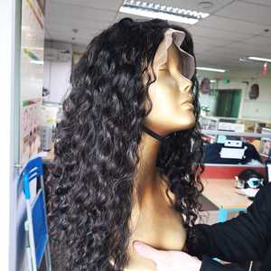 Meilleure vente Cheveux bouclés vietnamiens Cheveux bruts Couleur noire naturelle Perruques à lacet bouclées birmanes Extensions prix bon marché de l'usine - Product Image 1