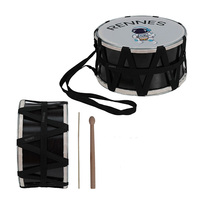 Rennes DVL-31BRW Custom Design Kids Drum-30 cm (12 Inch) Birch Wood Orff Percussion Instrument Durable Educational Portable