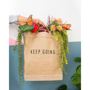 Venta al por mayor de bolsas de yute a la moda con asas de cuero decoración de letras estilo nacional - Product Image 3