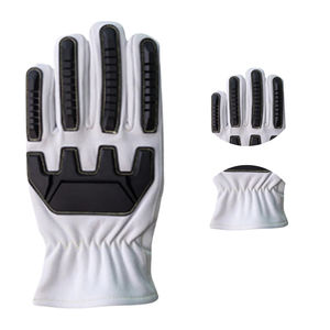 Guantes de Conducción de Cuero de Cabra Blanco Forrados, Resistentes a Cortes, para Invierno, con TPR para Máxima Protección de las Manos - Product Image 5