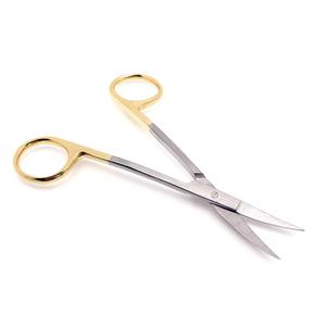 Tijeras Quirúrgicas Dentales con Mango Curvo Chapado en Oro, Tijeras Oftálmicas, Herramientas de Disección Médica para Dentistas - Product Image 3