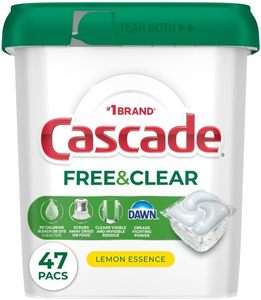 Cápsulas para Lavavajillas Cascade Free & Clear, Detergente para Lavavajillas, Jabón para Platos, Esencia de Limón, 47 Unidades - Product Image 2