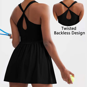 Vente en gros de vêtements de sport de tennis de meilleure qualité uniforme pour femmes 100% nylon spandex confortable uniforme de tennis respirant - Product Image 5