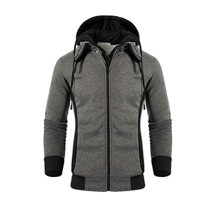 Sweat à capuche boxy surdimensionné pour hommes de haute qualité personnalisé sans cordon de serrage fermeture éclair vente à chaud de haute qualité Jersey polaire plaine conception vierge - Product Image 3
