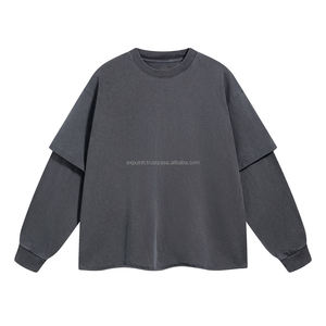 Nuevo Jersey 100% Algodón, Tejido de Punto, 260g, Corte Regular, Manga Corta, Cuello Redondo, Informal, para Hombre, Antibolitas, Estilo Urbano, Ecológico, Liso - Product Image 2