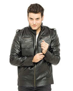 Chaqueta de cuero genuino para hombre, de manga larga, transpirable, de alta calidad, personalizada al por mayor, para hombre. - Product Image 4