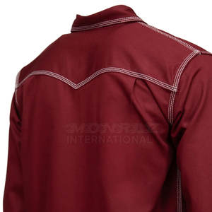 100% Cotton FR <b>Workwear</b> Men Long Sleeve Welding fr Shirt Heavy Duty Flame Resistant Welding fr Shirt - Product Image 4