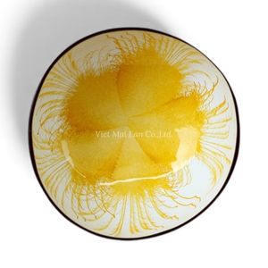 Cuenco de Coco Hecho a Mano con Incrustaciones de Nácar, Cuenco Decorativo Ecológico con Incrustaciones de Concha Natural para Mesa de Comedor - Product Image 1