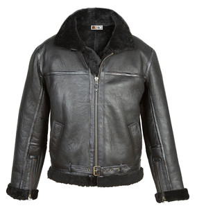 Chaqueta de cuero con cremallera para hombre, chaqueta de piel auténtica con bolsillos laterales, nueva moda - Product Image 3