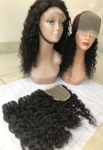 Peluca de cabello humano Mongol de 5x5, pelo rizado con 3 mechones y peluca, 300 gramos, 100% sin procesar, venta al por mayor - Product Image 3