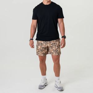 2025 pantalones cortos de verano de cintura media para hombre logotipo personalizado secado rápido playa natación ropa Casual 100% algodón Vintage nueva impresión por sublimación - Product Image 6