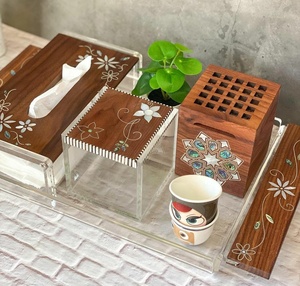 Artisanat naturel nacre plateau Bakhoor Madkhan boîte nouveau Design vadrouille plateau Bakhoor et boîte pour les cadeaux du Golfe EAU - Product Image 4