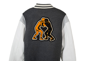High Trend Luxury Men's Baseball Varsity Jacket Premium Quality <b>Wool</b>/Polyester Sleeves Spring Season Letter Pattern Breathable - Product Image 4
