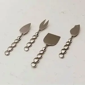 Juego de 3 cortadores de acero inoxidable, cubiertos elegantes con mango de ratán, cubiertos perfectos para accesorios de cocina elegantes - Product Image 5