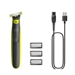 Rasoir Électrique Noir et Vert, Tondeuse Étanche IPX7, Lames en Acier Inoxydable et Céramique, USB Lithium, Outil Domestique Multilingue - Product Image 4