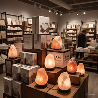 Lampe de sel de l'Himalaya naturelle certifiée GMP, sculptée, Feng Shui, amour, matériau organique, écologique, emballage complet, 2-3 kg, la meilleure