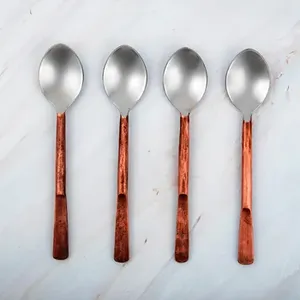 หัวสแตนเลสหรูหราพร้อมด้ามหล่อทองเหลืองยาวช้อนสำหรับงานแต่งงานจากอินเดียเหมาะสำหรับการเสิร์ฟอาหารในงานปาร์ตี้และงานแต่งงาน - Product Image 6