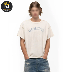 Hommes à la mode lavage à l'acide T-Shirts Design à la mode tenue décontracté bureau formel chemises à manches courtes tissu respirant confortable - Product Image 2