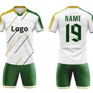 Kit de entrenamiento de fútbol personalizado para hombre, Conjunto de camiseta y pantalones cortos de fútbol con chándal, fabricante de ropa deportiva OEM - Product Image 1