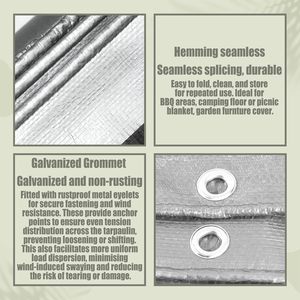 Bâche en polyester argentée résistante, imperméable et durable pour le jardinage, les véhicules et les équipements - Product Image 6