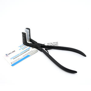 Pince à bande avec logo personnalisé Pince à trame en acier inoxydable de 7 pouces facile à utiliser Pince à trame d'extension de cheveux Design ergonomique - Product Image 1