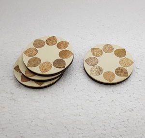 Juego de 4 Posavasos de Madera Natural para Té, Vajilla para el Hogar, Hotel, Restaurante, Posavasos de Madera, Posavasos de Resina, Artículos de Decoración de Mesa - Product Image 5