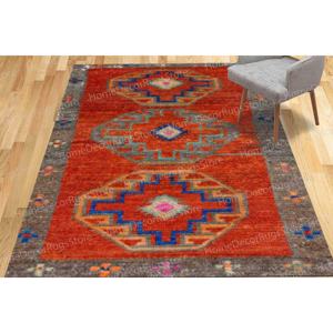 Colorful Printed <b>Rug</b> with Kilim Design, Turkish Pattern, Machine Washable,Nonwoven Thin <b>Rug</b> - Product Image 3